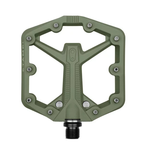 Pedais planos CRANKBROTHERS STAMP 1 Gen2 Verde pequeno