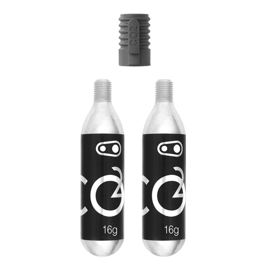 Cartucho de CO2 roscado CRANKBROTHERS de 16 g com cabeça de enchimento Klic (x2)