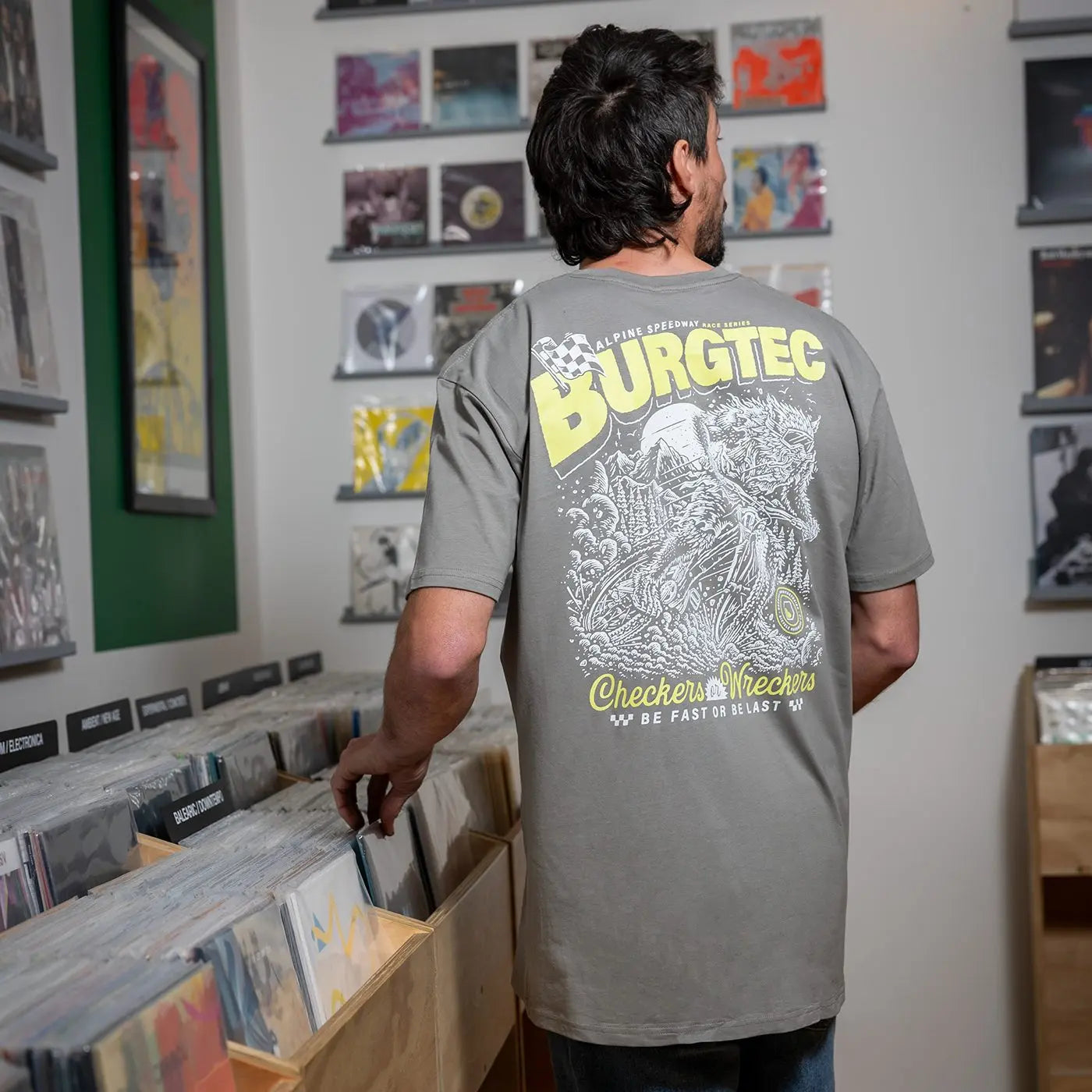 T-shirt BURGTEC ALPINE SPEEDWAY Cinza