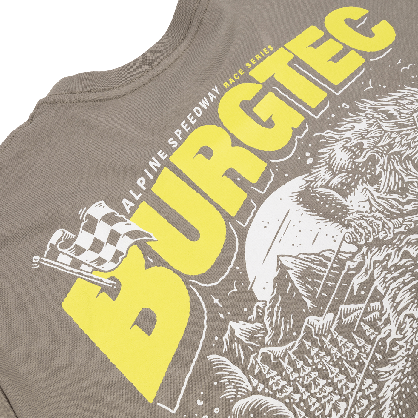 T-shirt BURGTEC ALPINE SPEEDWAY Cinza