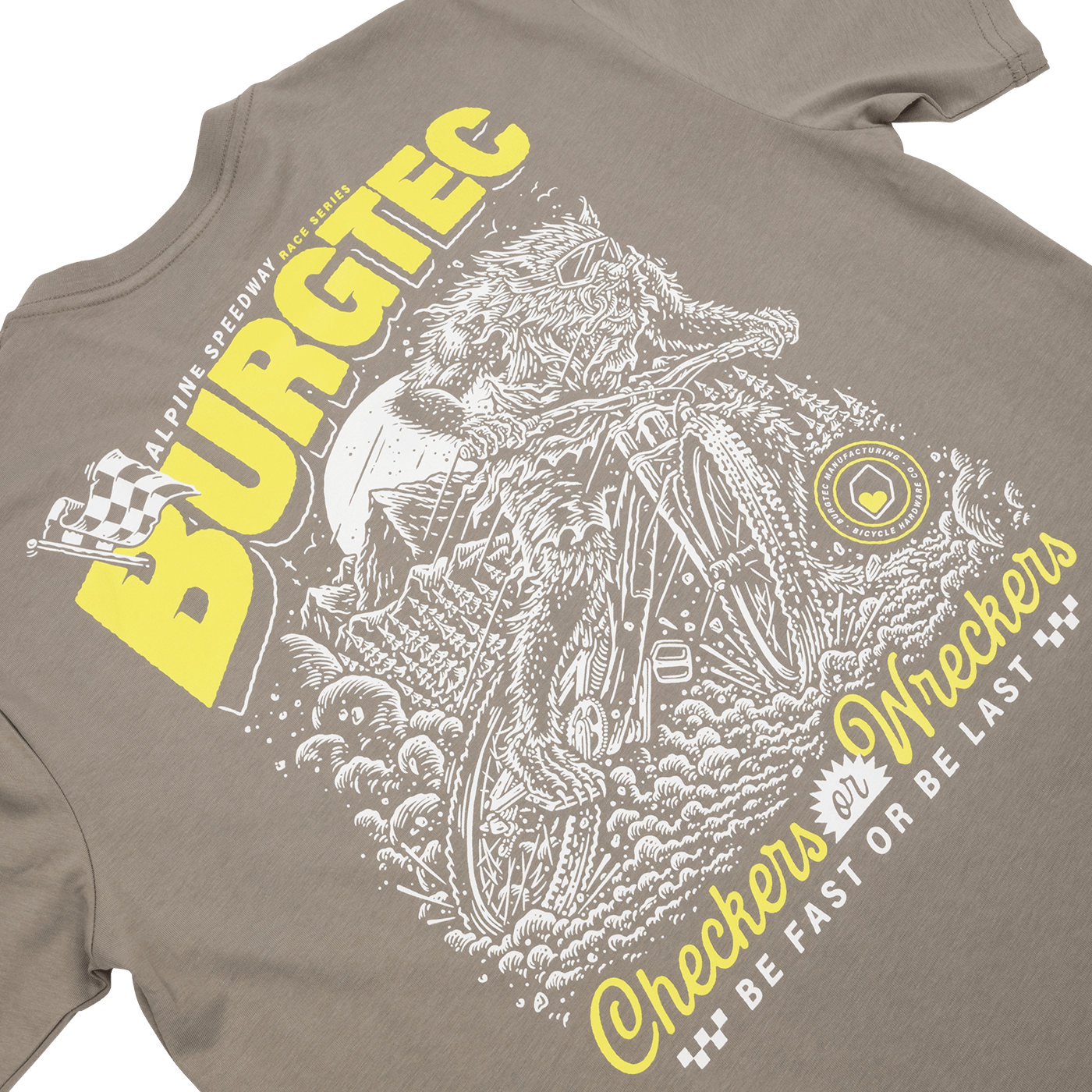 T-shirt BURGTEC ALPINE SPEEDWAY Cinza