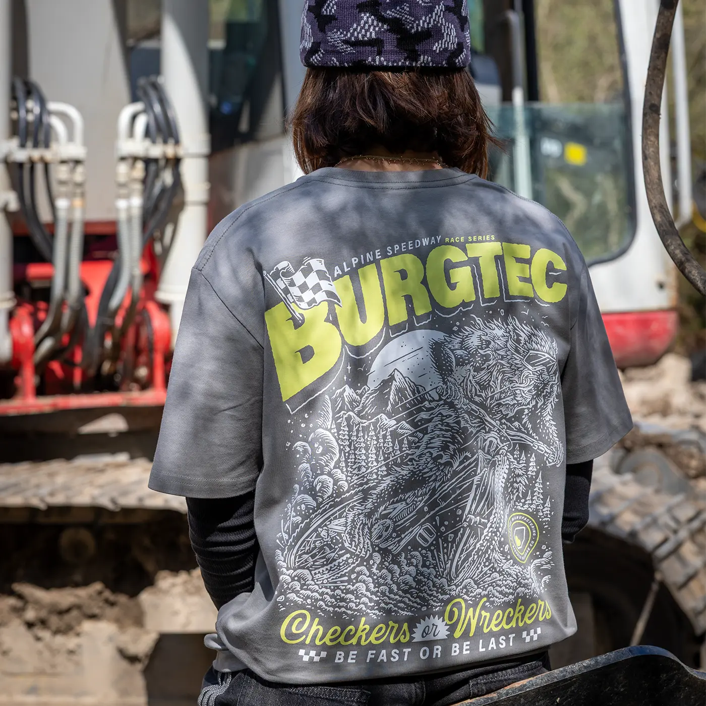 T-shirt BURGTEC ALPINE SPEEDWAY Cinza