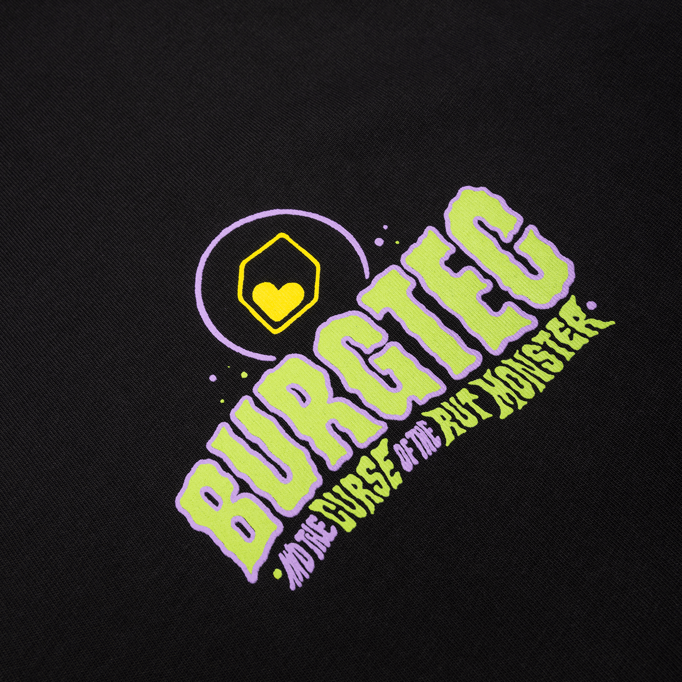 T-shirt BURGTEC RUT MONSTER Preta
