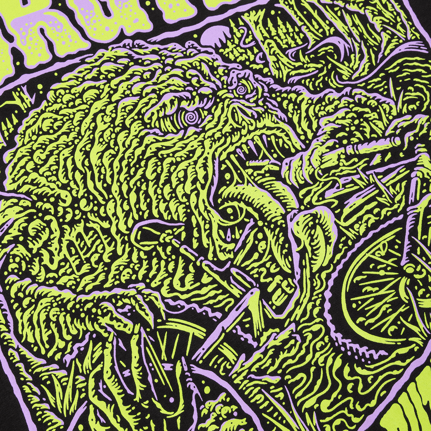 T-shirt BURGTEC RUT MONSTER Preta