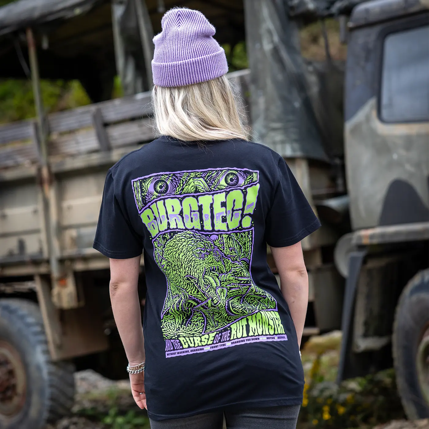 T-shirt BURGTEC RUT MONSTER Preta