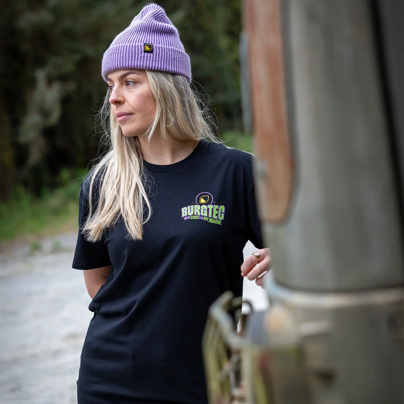 T-shirt BURGTEC RUT MONSTER Preta