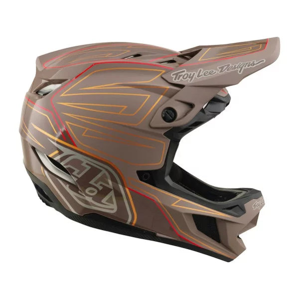 Casque VTT TROY LEE DESIGNS D4 POLYACRYLITE MIPS SHADOW PRO Marron