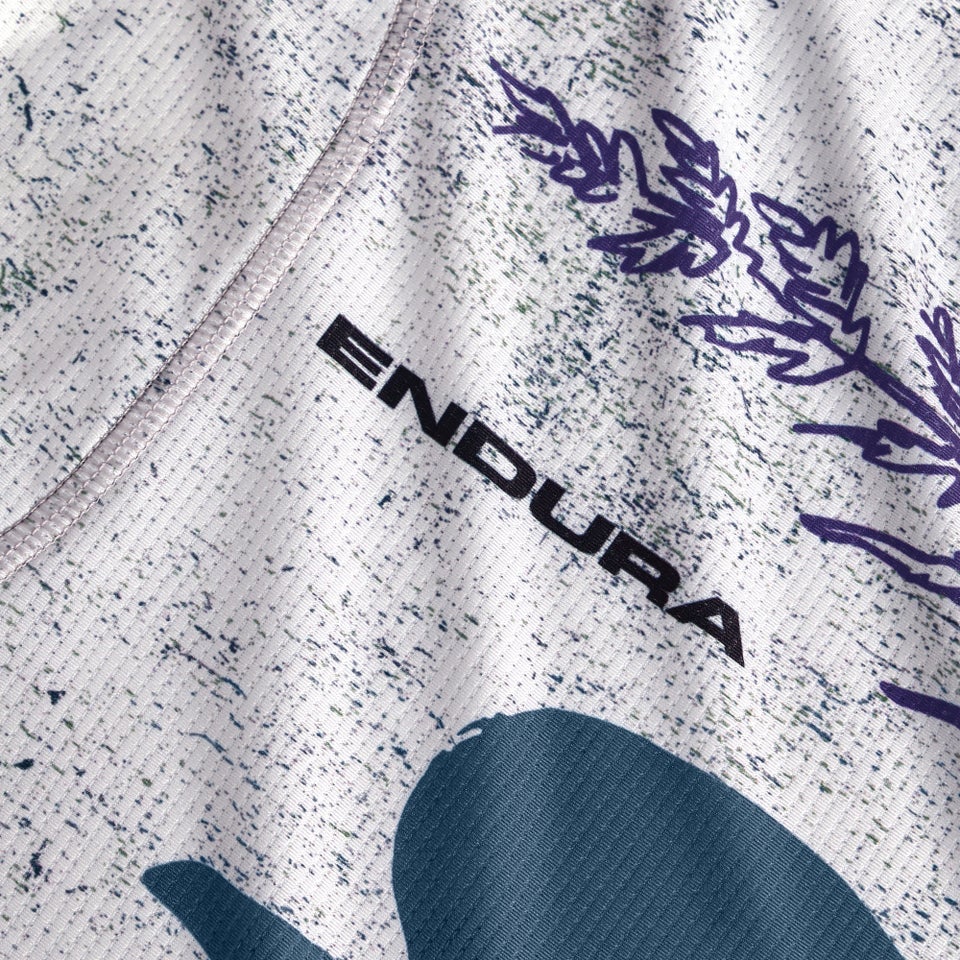 ENDURA SINGLETRACK PRINT TEE Camisola de manga curta para mulher Aero Blue