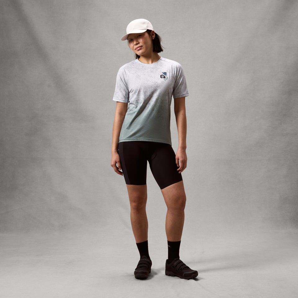 ENDURA SINGLETRACK PRINT TEE Camisola de manga curta para mulher Aero Blue