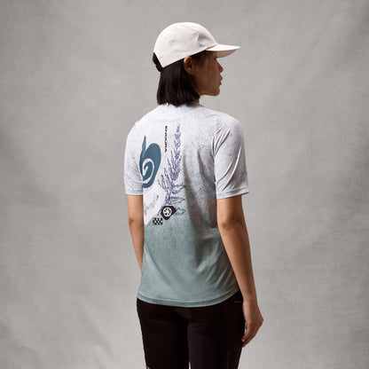 Maillot ENDURA SINGLETRACK PRINT Mangas Curtas Mulher Aero Blue