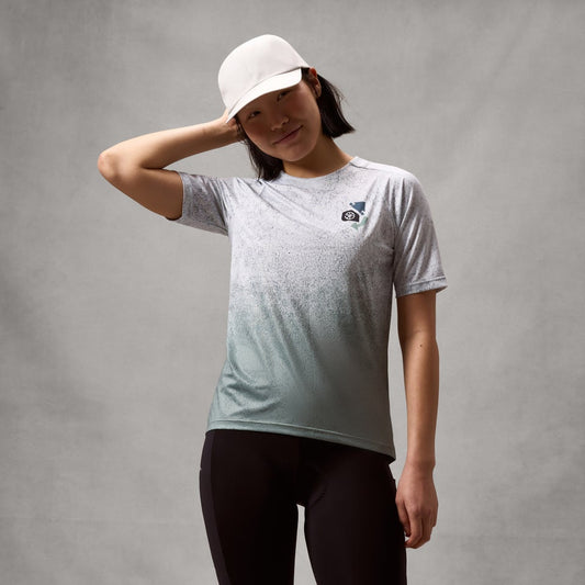 ENDURA SINGLETRACK PRINT TEE Camisola de manga curta para mulher Aero Blue