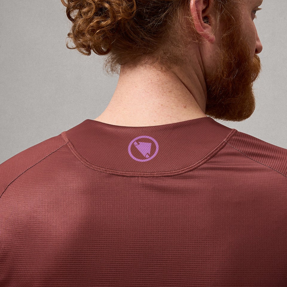 Camisola ENDURA SINGLETRACK CORE PRINTED Manga comprida Laranja