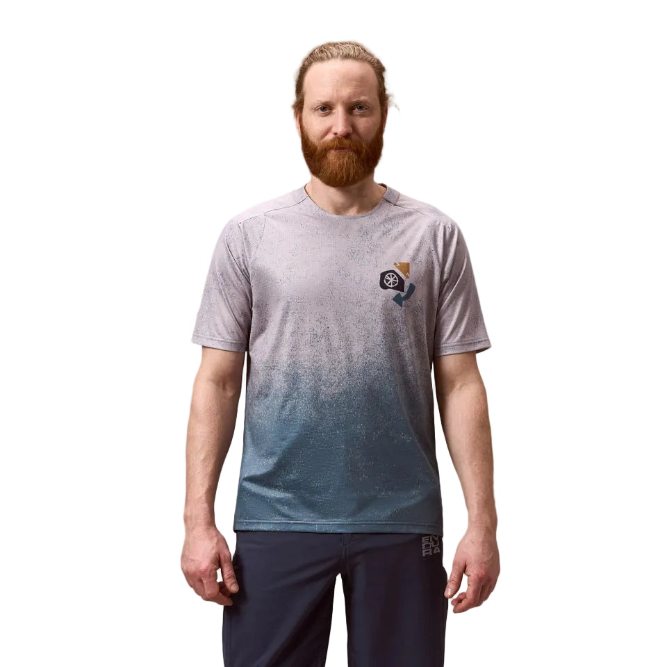 Camisola de manga curta em titânio ENDURA SINGLETRACK PRINT