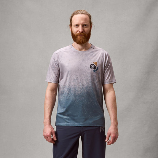 Camisola de manga curta em titânio ENDURA SINGLETRACK PRINT