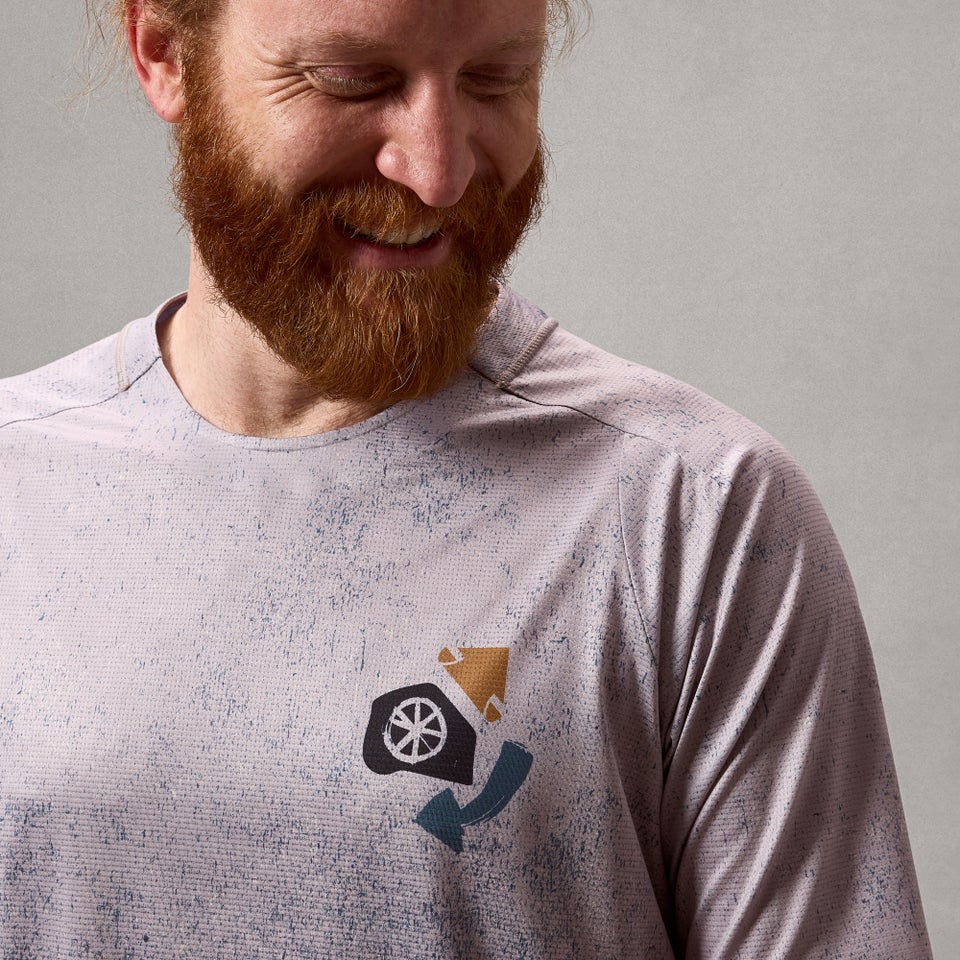 Camisola de manga curta em titânio ENDURA SINGLETRACK PRINT
