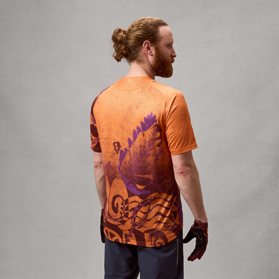 Camisola de manga curta ENDURA SINGLETRACK PRINT End Orange