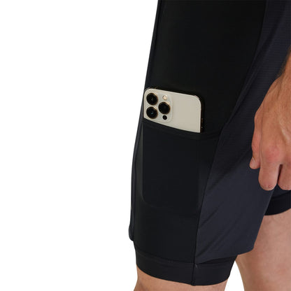 Calção-Short com Bretelas FOX FLEXAIR ASCENT CARGO Preto