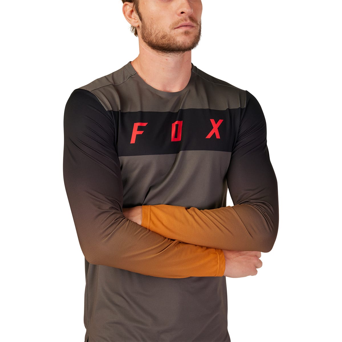 Camisola de manga comprida FOX FLEXAIR ARCADIA Cinzento/Castanho