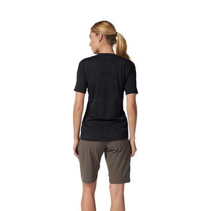 Maillot FOX RANGER TRU DRI Feminino Mangas Curtas Preto