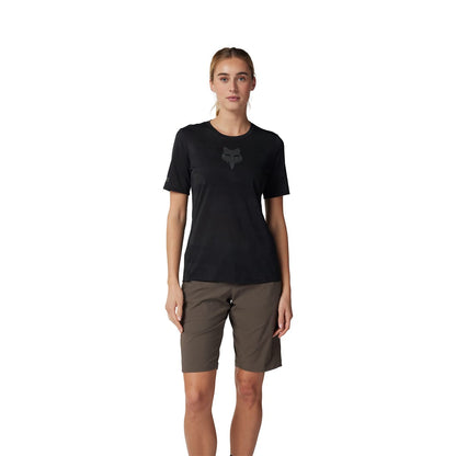 Maillot FOX RANGER TRU DRI Feminino Mangas Curtas Preto