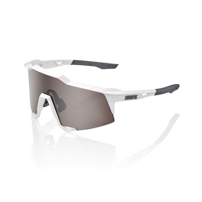 Óculos 100% SPEEDCRAFT Branco Mate Hiper Mirror Prateado