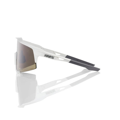 Óculos 100% SPEEDCRAFT Branco Mate Hiper Mirror Prateado