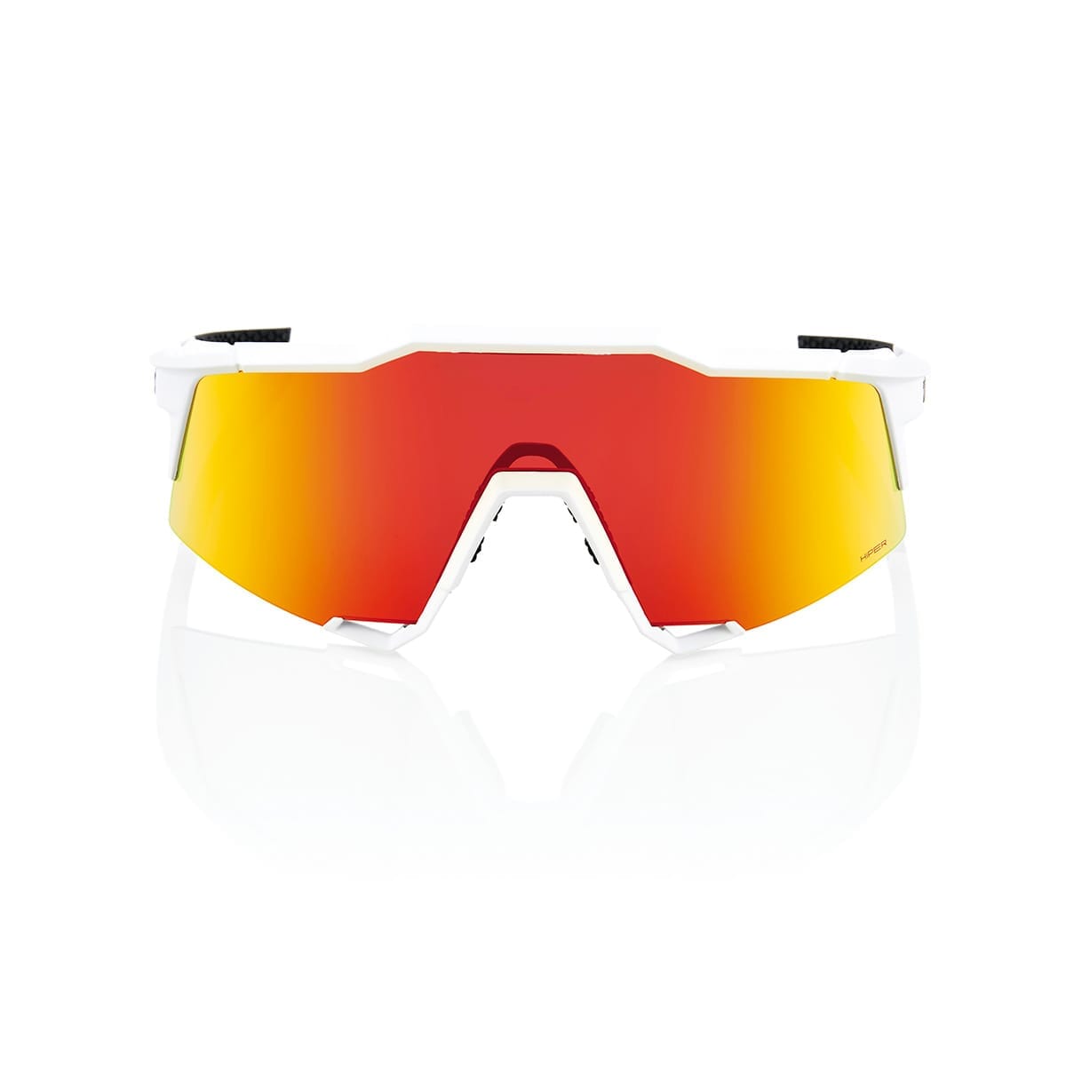 Lunettes 100%  SPEEDCRAFT SOFT Blanc Hiper Mirror Rouge