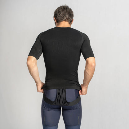 Camisola interior de manga curta GRIPGRAB PACR SPRING AUTUMN SEAMLESS preta
