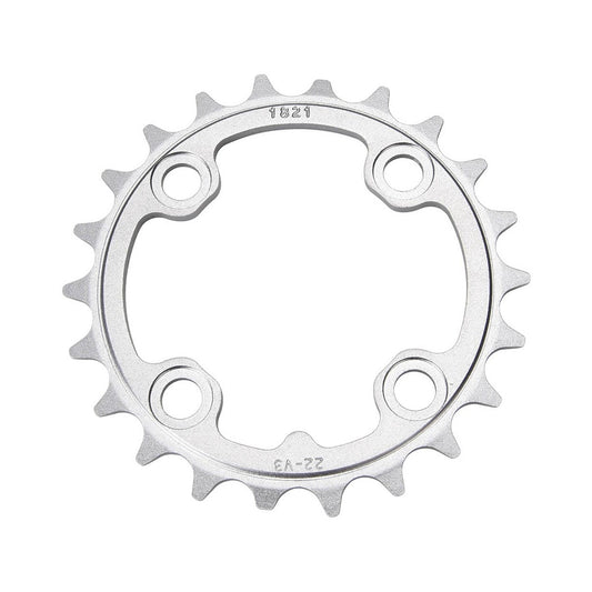 Prato interior SRAM MTB 64BCD V3 TUNGSTEN 9V, 4 furos, 64 mm — vista do prato sobre fundo branco