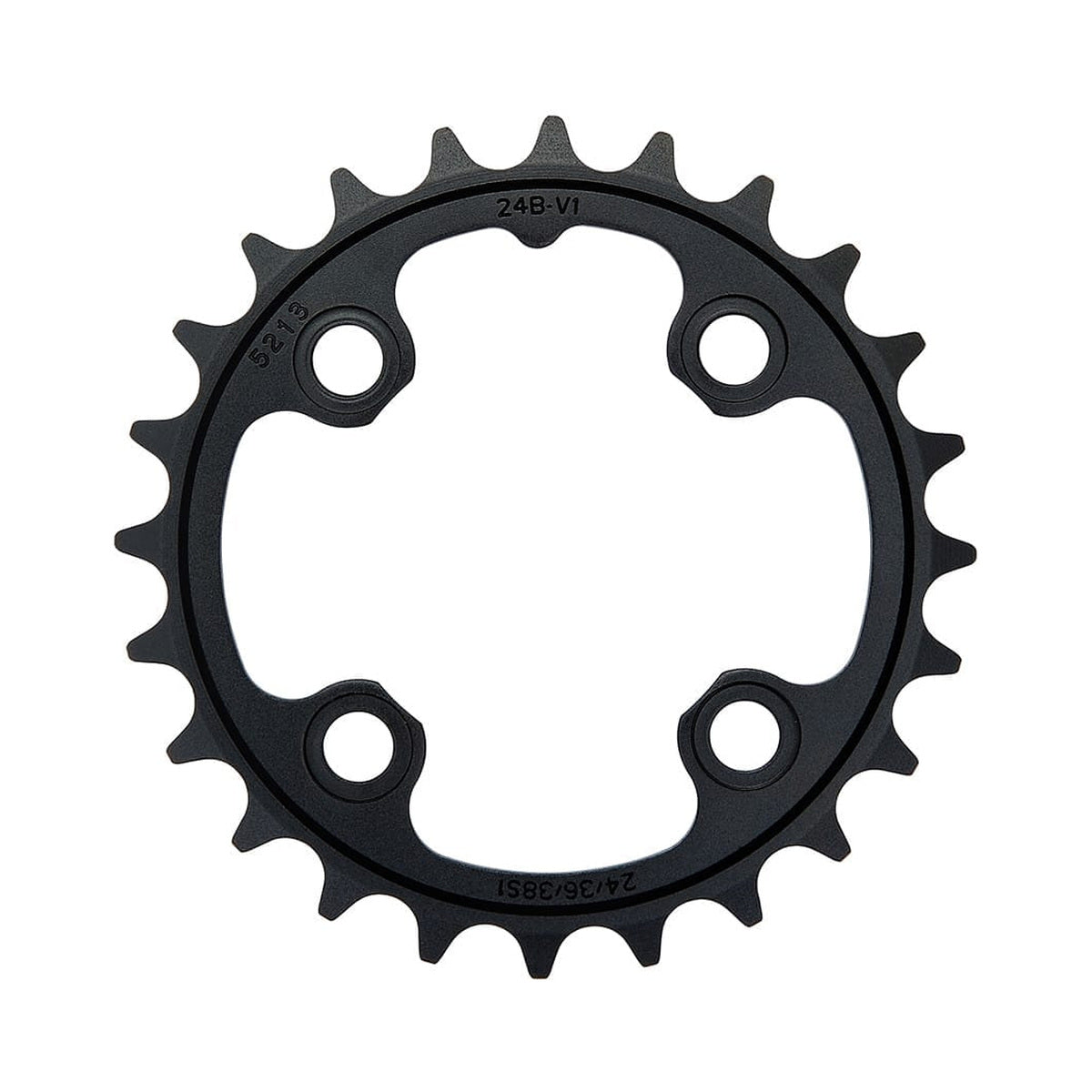 Prato interior TRUVATIV MTB V1 9/10V, 4 furos, 64 mm — vista do prato sobre fundo branco