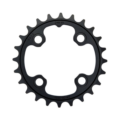 Prato interior TRUVATIV MTB V1 9/10V, 4 furos, 64 mm — vista do prato sobre fundo branco