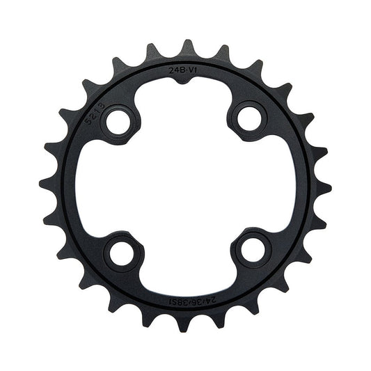 Prato interior TRUVATIV MTB V1 9/10V, 4 furos, 64 mm — vista do prato sobre fundo branco