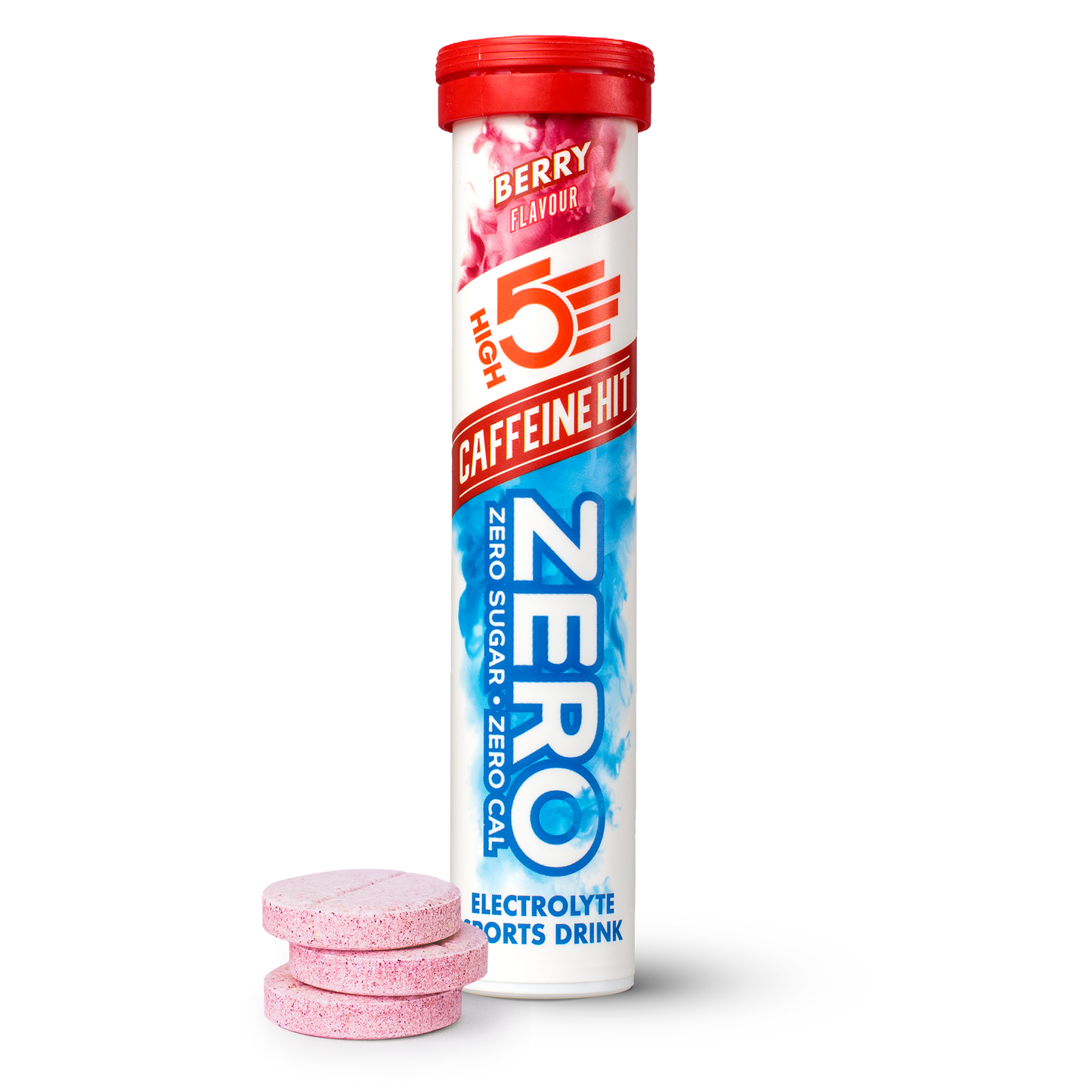 Comprimidos de hidratação electrolítica HIGH5 ZERO Cafeína (x20) Frutos Vermelhos