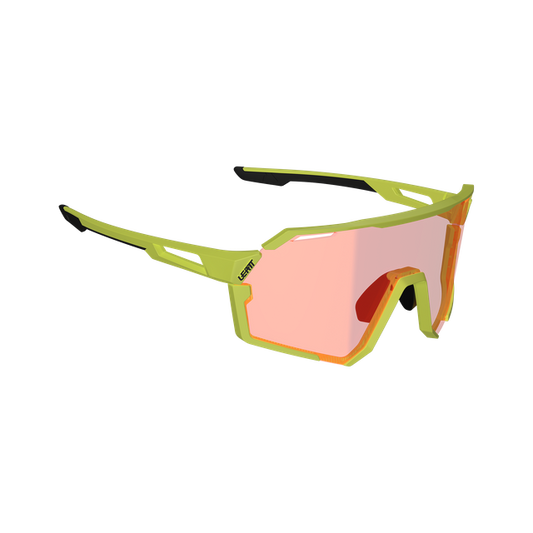 Óculos LEATT RIDEVIZ PRO LARGE Amarelo Lente Crystal Iriz Vermelha