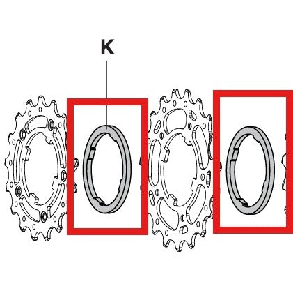 CAMPAGNOLO CENTAUR 10V 2.55mm Espaçador de cassete (x2)