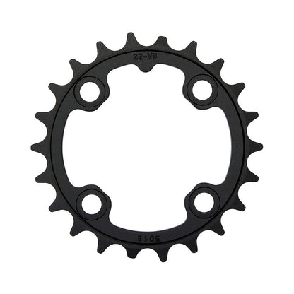 Prato interior TRUVATIV MTB V3 8/9V, 4 furos, 64 mm — vista do prato sobre fundo branco