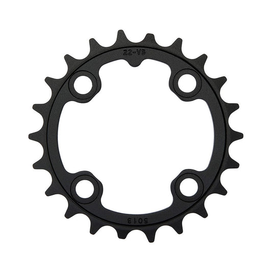 Prato interior TRUVATIV MTB V3 8/9V, 4 furos, 64 mm — vista do prato sobre fundo branco