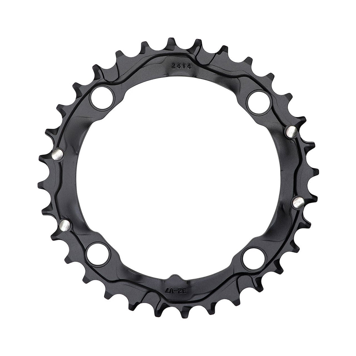 Prato intermédio TRUVATIV MTB 9V, 4 furos, 104 mm — vista do prato sobre fundo branco