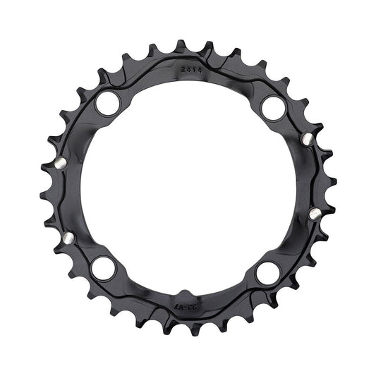Prato intermédio TRUVATIV MTB 9V, 4 furos, 104 mm — vista do prato sobre fundo branco