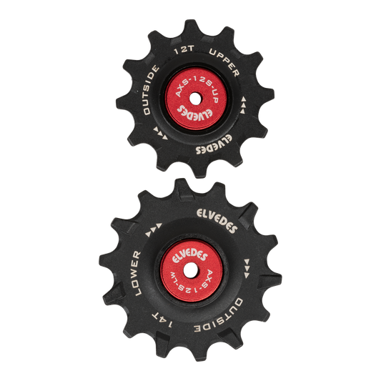 ELVEDES SRAM RED/FORCE 1x12 + 1x14 Kit de caixas de câmbio híbridas em cerâmica