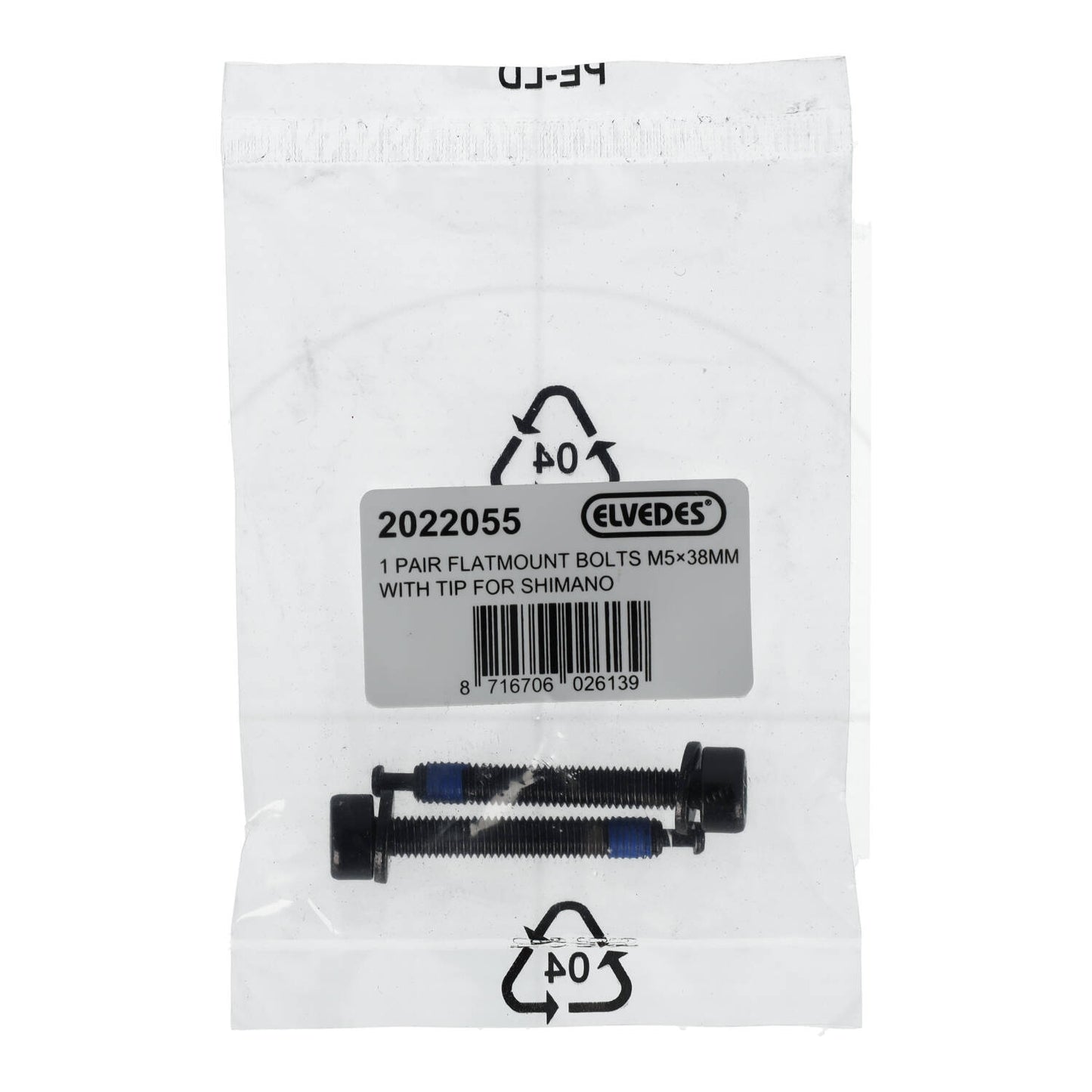 ELVEDES FM Parafuso de montagem da pinça traseira Shimano M5x38 Tipo C