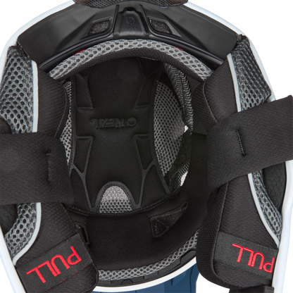 Capacete MTB O'NEAL DHC KINI RED BULL 1.0 Branco/Azul