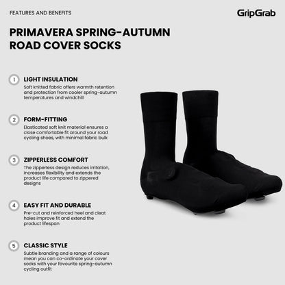 Cobre-sapatos GRIPGRAB PRIMAVERA primavera/outono para estrada pretos