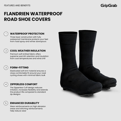 Cobre-Sapatos GRIPGRAB FLANDRIEN WATERPROOF Preto
