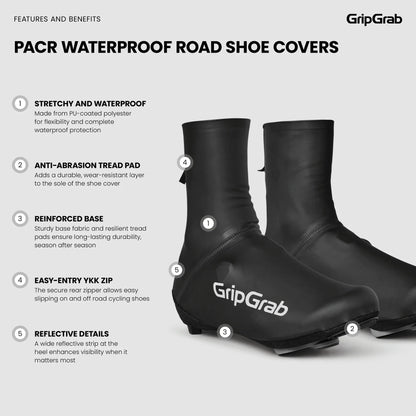 Cobre-sapatilhas GRIPGRAB PACR Impermeáveis Preto