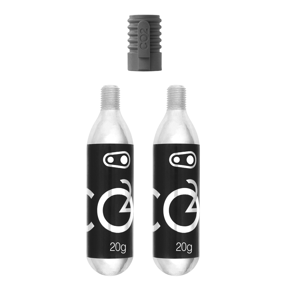 Cartouche CO2 CRANKBROTHERS Filetée 20 g avec percuteur Klic (x2)