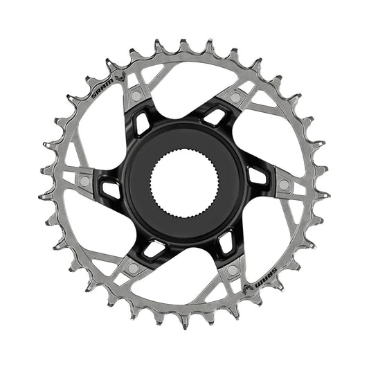 Prato único SRAM XX T-TYPE EAGLE SHIMANO 12V, montagem direta — vista do prato sobre fundo branco