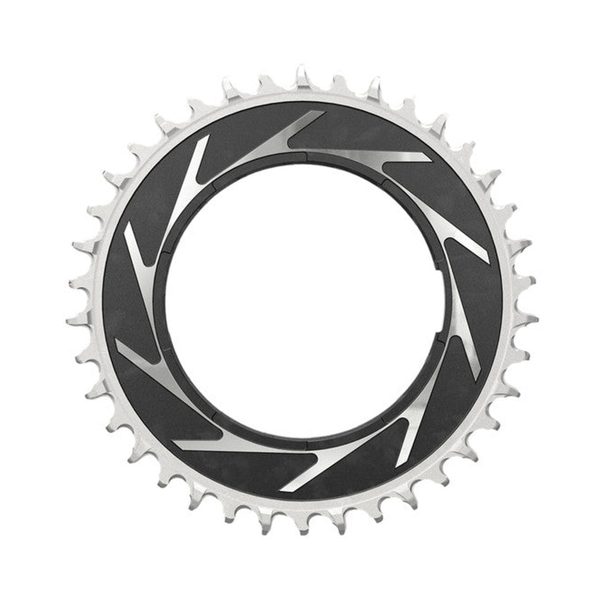 Prato único SRAM XX-SL T-TYPE EAGLE POWERMETER BOOST 12V, montagem direta, offset de 0 mm — vista do prato sobre fundo branco
