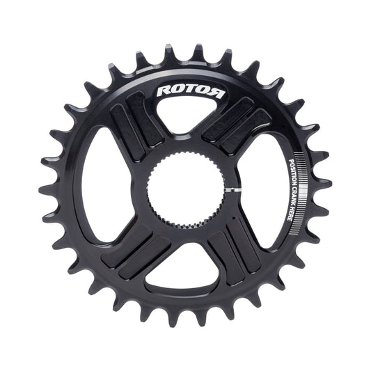 Prato único 9/10/11V ROTOR noQ-RING Direct Mount para Hawk/Raptor/Kapic/2INPowerDM/INPowerDM — vista do prato sobre fundo branco