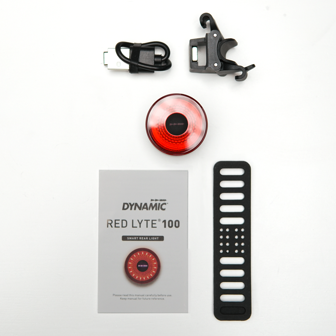 DYNAMIC RED LYTE 100 montada numa bicicleta